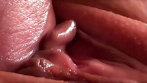 Extremily pussyfucking. Macro Internal ejaculation